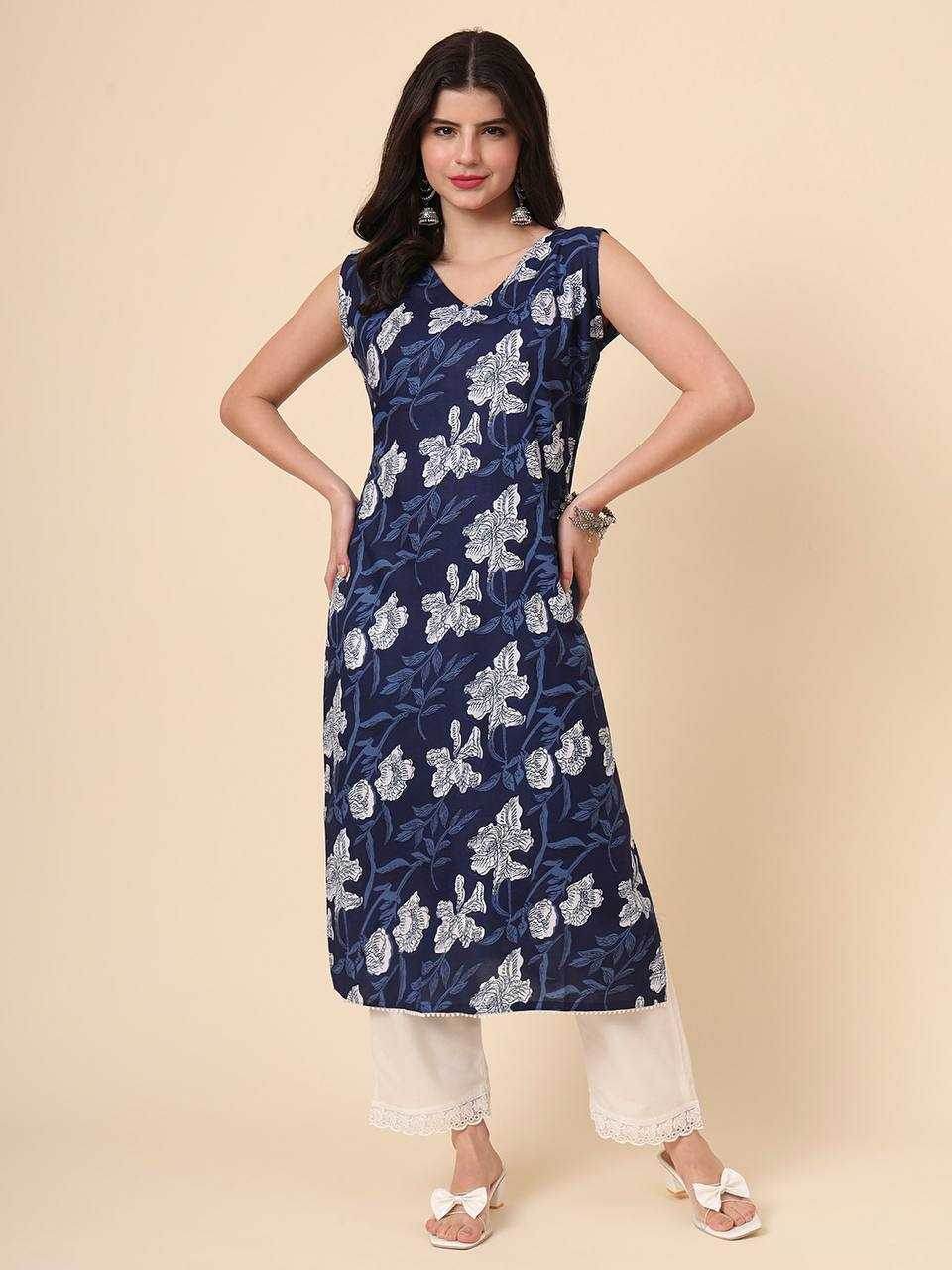 Cotton Sleeveless Kurti - MYLUXURY LANE ENTERPRISE